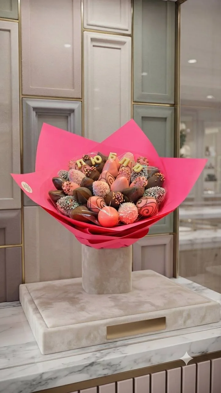 Букет M — клубника в шоколаде, «Вкус Букет»